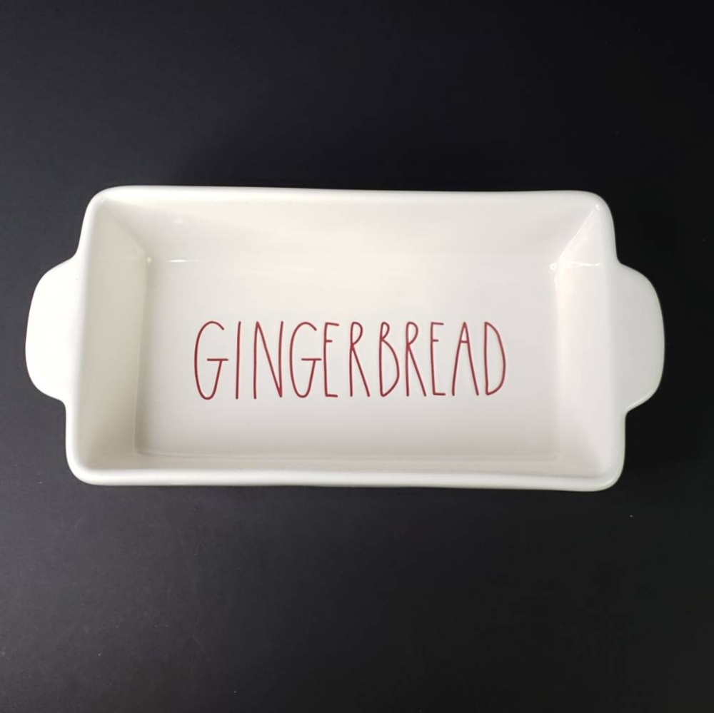Rae Dunn Gingerbread Loaf Ceramic Baking Pan